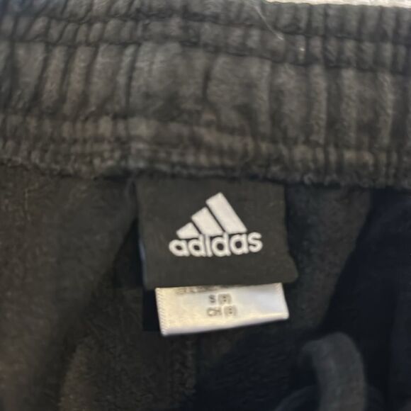 Adidas Boys Black Wide Leg NJ Nets Sweatpants - Picture 5 of 8